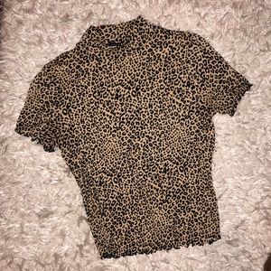 mock neck tee